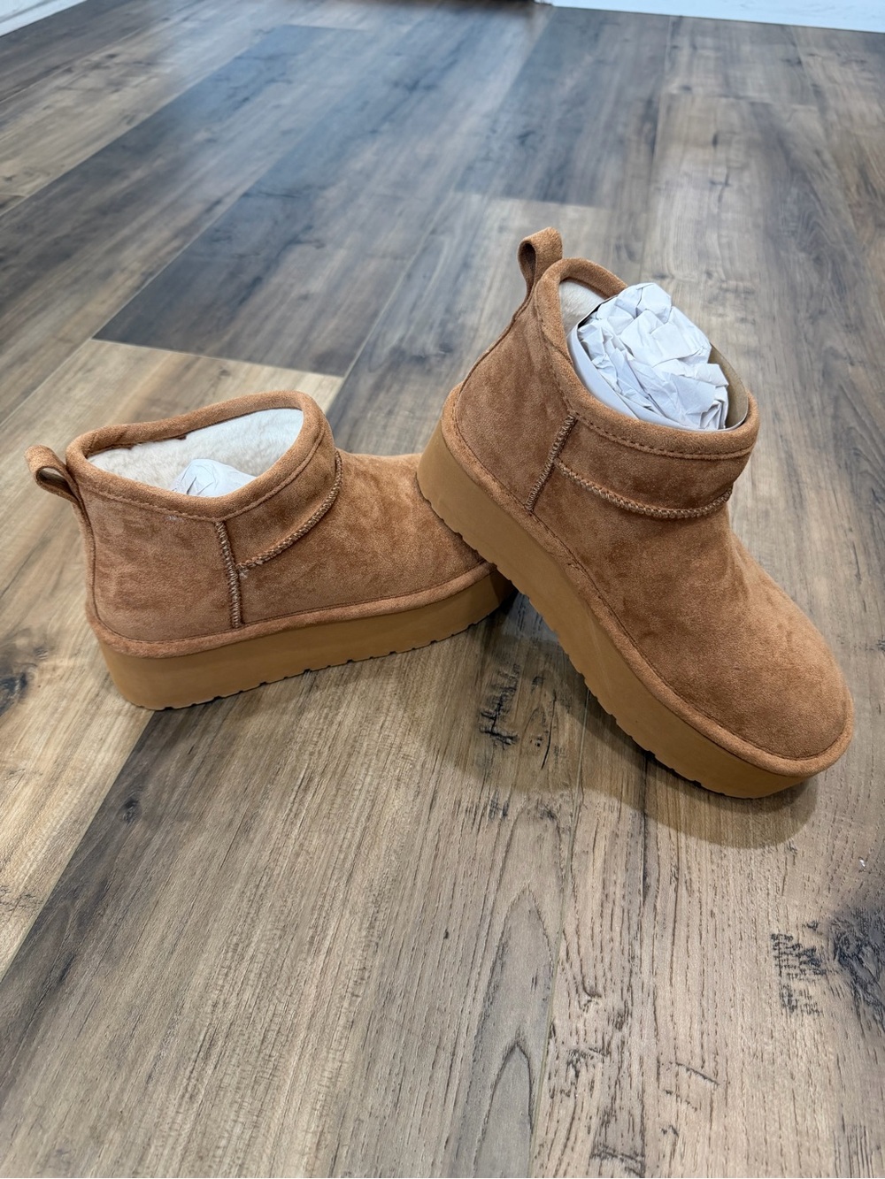 Madden Girl Chestnut Suede-Look Ankle Booties